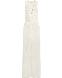 Lanvin Twist Front Jersey Gown Ivory