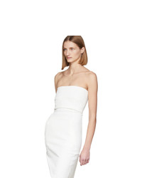 Rick Owens White Bustier Gown Dress