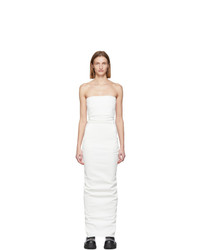 Rick Owens White Bustier Gown Dress