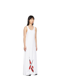 Reebok by Pyer Moss White Collection 3 Logo Long Dress
