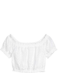 H&M Blouse With Eyelet Embroidery