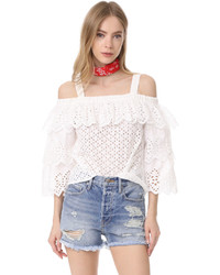 Endless Rose Cold Shoulder Top With Tiered Sleeves
