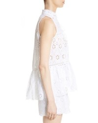 Kate Spade New York Eyelet Embroidered Tiered Top