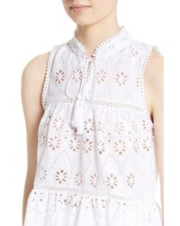 Kate Spade New York Eyelet Embroidered Tiered Top