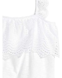 H&M Top With Eyelet Embroidery
