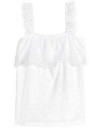 H&M Top With Eyelet Embroidery