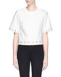 Nobrand Eyelet Embroidery Cropped Top