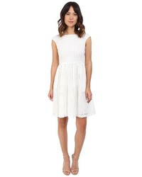 Donna Morgan Eyelet Fit And Flare With Tie Back