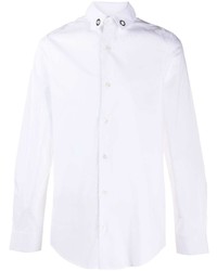 Les Hommes Eyelet Detail Button Up Shirt