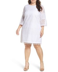Vince Camuto Plus Size Eyelet Bell Sleeve Shift Dress