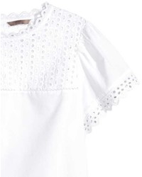 H&M Embroidered Cotton Blouse