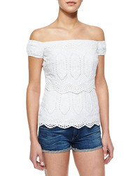 Bailey 44 Racketer Off The Shoulder Eyelet Top