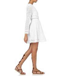 Zimmermann White Cotton Broderie Mini Dress
