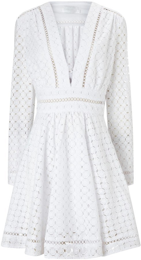 white cotton mini dress