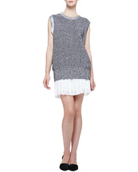 MCQ Pleated Dotted Eyelet Skirt