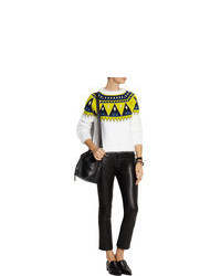 Aimo Richly Fair Isle Angora And Wool Blend Sweater
