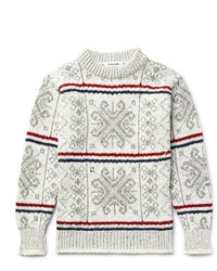Thom Browne Fair Isle Wool And Mohair Blend Sweater