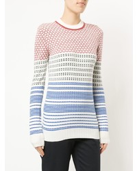 Jil Sander Navy Graphic Knit Sweater