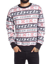Jordan Jumpman Fair Isle Holiday Crewneck Sweatshirt