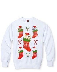 Mad Engine Inc Ugly Christmas Stocking Kittens Sweatshirt
