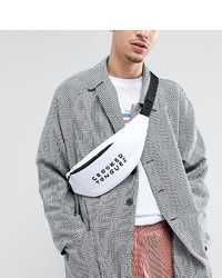 Crooked Tongues White Bum Bag With Print