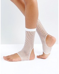 White Fishnet Socks