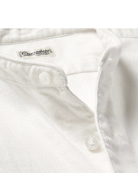 Camoshita Grandad Collar Brushed Cotton Flannel Shirt