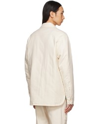 Helmut Lang Off White Flannel Shirt
