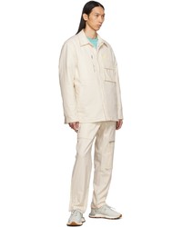 Helmut Lang Off White Flannel Shirt