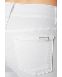 7 For All Mankind Nautical Trouser With Pearlized Buttons In White Fashion