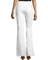 NYDJ Farrah Seamed Flared Jeans White