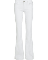 J Brand Love Story Mid Rise Flared Jeans White