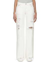 R 13 R13 Ivory Flared Jane Jeans