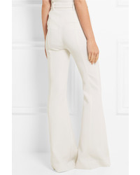 Proenza Schouler Stretch Wool Flared Pants Off White