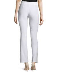 Eileen Fisher Washable Crepe Boot Cut Pants White Petite