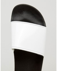 Sixty Seven Sixtyseven Serla Patent White Espadrille Slider Sandals