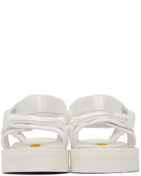 Suicoke White Cel Vpo Flatform Sandals