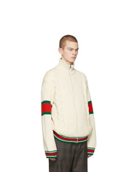 Gucci Off White Cable Knit Jacket