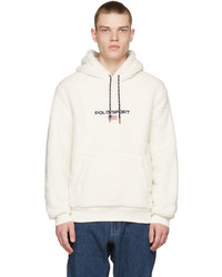 Polo Ralph Lauren Off White Curly High Pile Hoodie