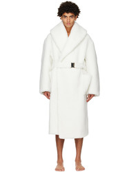 White Fleece Overcoat