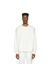 Essentials White Reflective Fleece Sweatshirt