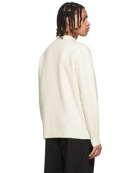 Jil Sander White Wool Sweater