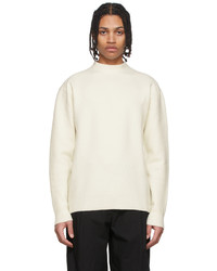 Jil Sander White Wool Sweater