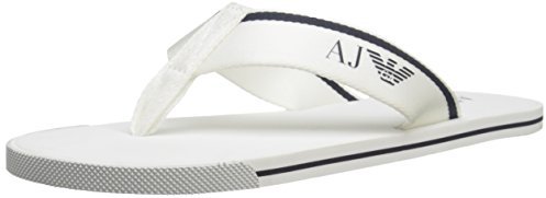 armani flip flops white
