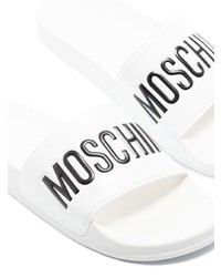 Moschino Debossed Logo Pool Slides