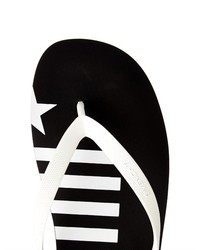 Givenchy Flag Print Flip Flops