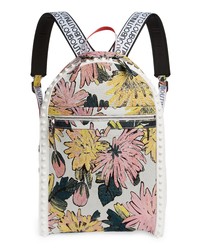 White Floral Backpack