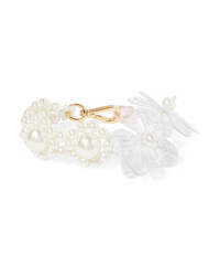 White Floral Beaded Bracelet