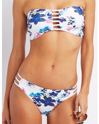 Charlotte Russe Floral Caged Bikini Bottoms