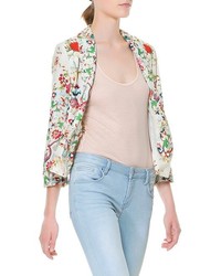 ChicNova Printed Floral Short Blazer